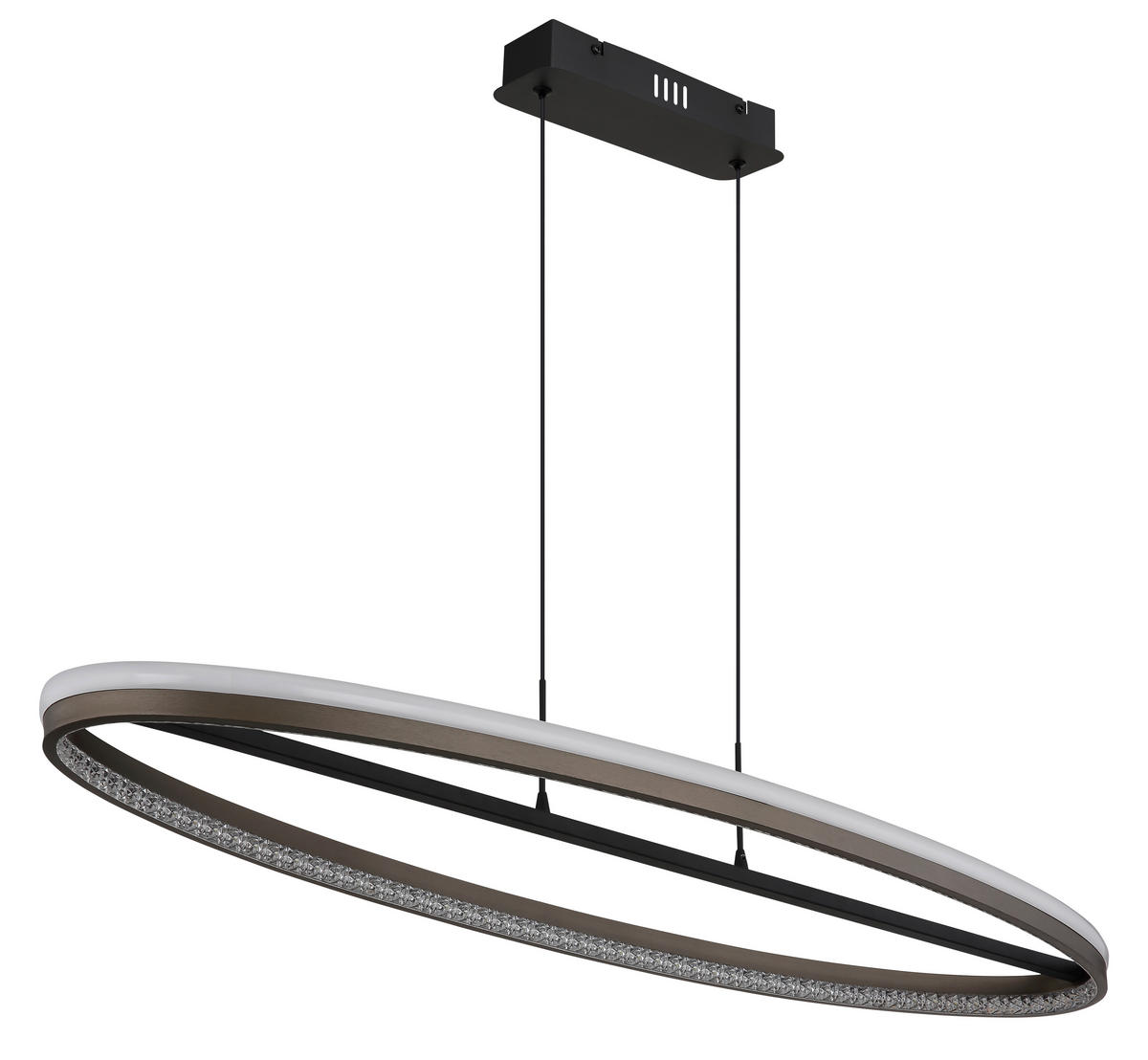 GLOBO LED-Pendelleuchte dunkelblau schwarz Metall Aluminium B/H/L: ca. 29x150x101 cm 1.0 Brennstellen DELLA - schwarz/dunkelblau (101,00/29,00/150,00cm) - GLOBO