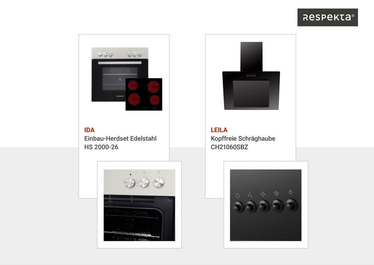 Respekta Küchenblock Malia Beton Optik B/H/T: ca. 250x200x60 cm Malia - Beton/weiß (250,00/200,00/60,00cm) - Respekta