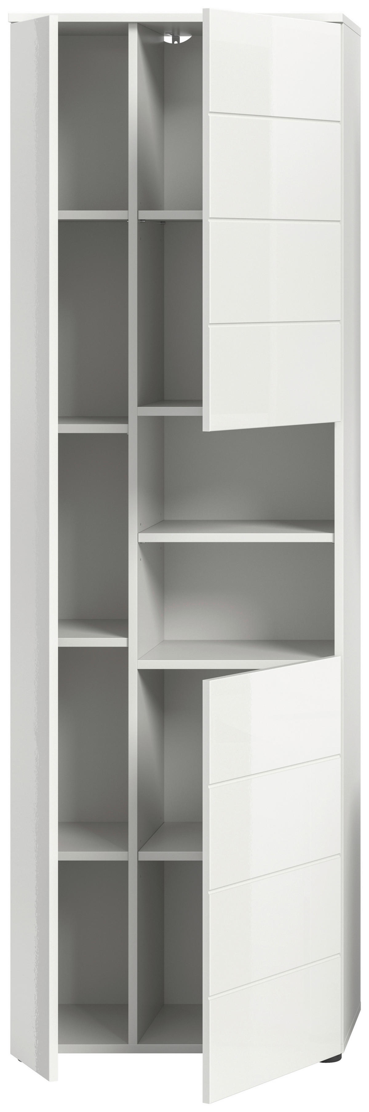 Badhochschrank VIRA weiß weiß Hochglanz B/H/T: ca. 60x190x34 cm VIRA - weiß (60,00/190,00/34,00cm) - xonox.home