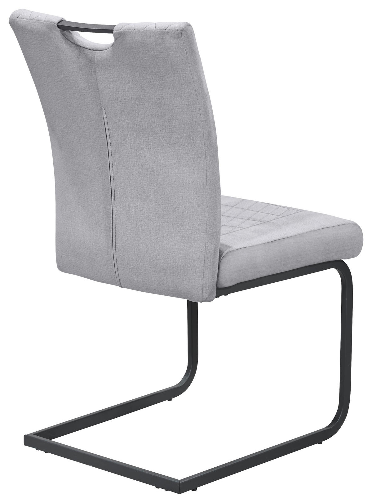 Schwingstuhl Alabama hellgrau Microfaser B/H/T: ca. 50x94x60 cm Alabama - hellgrau/schwarz (50,00/94,00/60,00cm)