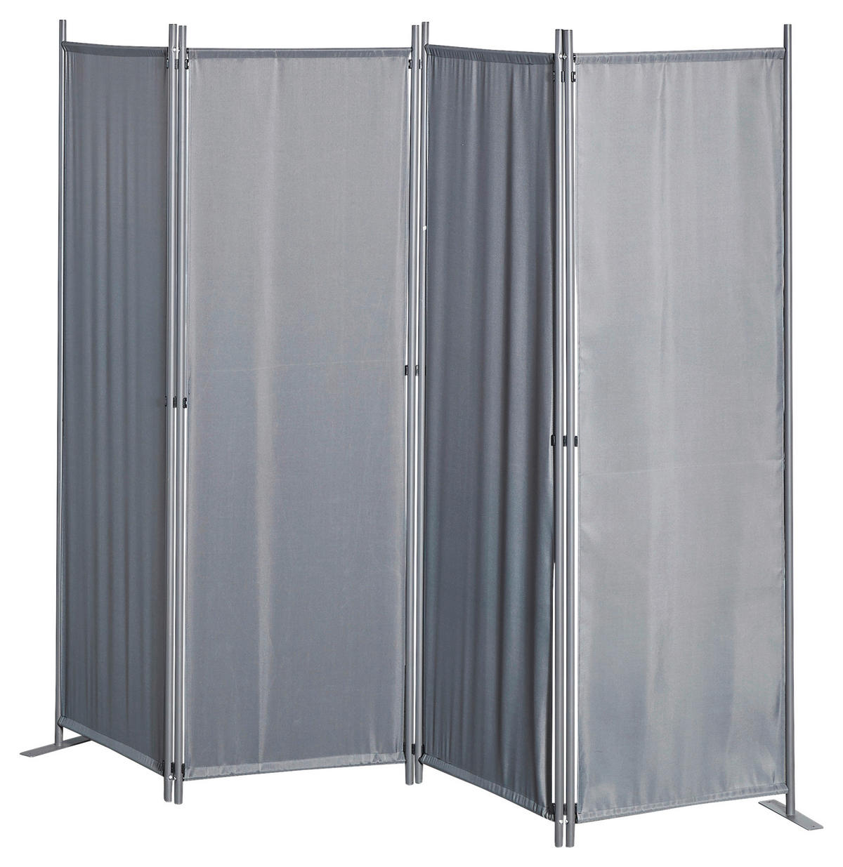 Grasekamp Paravent grau Stahl H/L: ca. 170x225 cm Paravent_Sichtschutz_4tlg. grau - grau (225,00cm) - Grasekamp