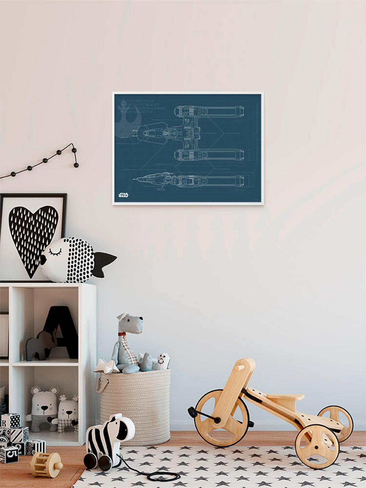 Komar Poster Star Wars EP9 Blueprint Y-Wing Star Wars B/L: ca. 50x40 cm Star Wars EP9 Blueprint Y-Wing - (50,00/40,00cm) - Komar