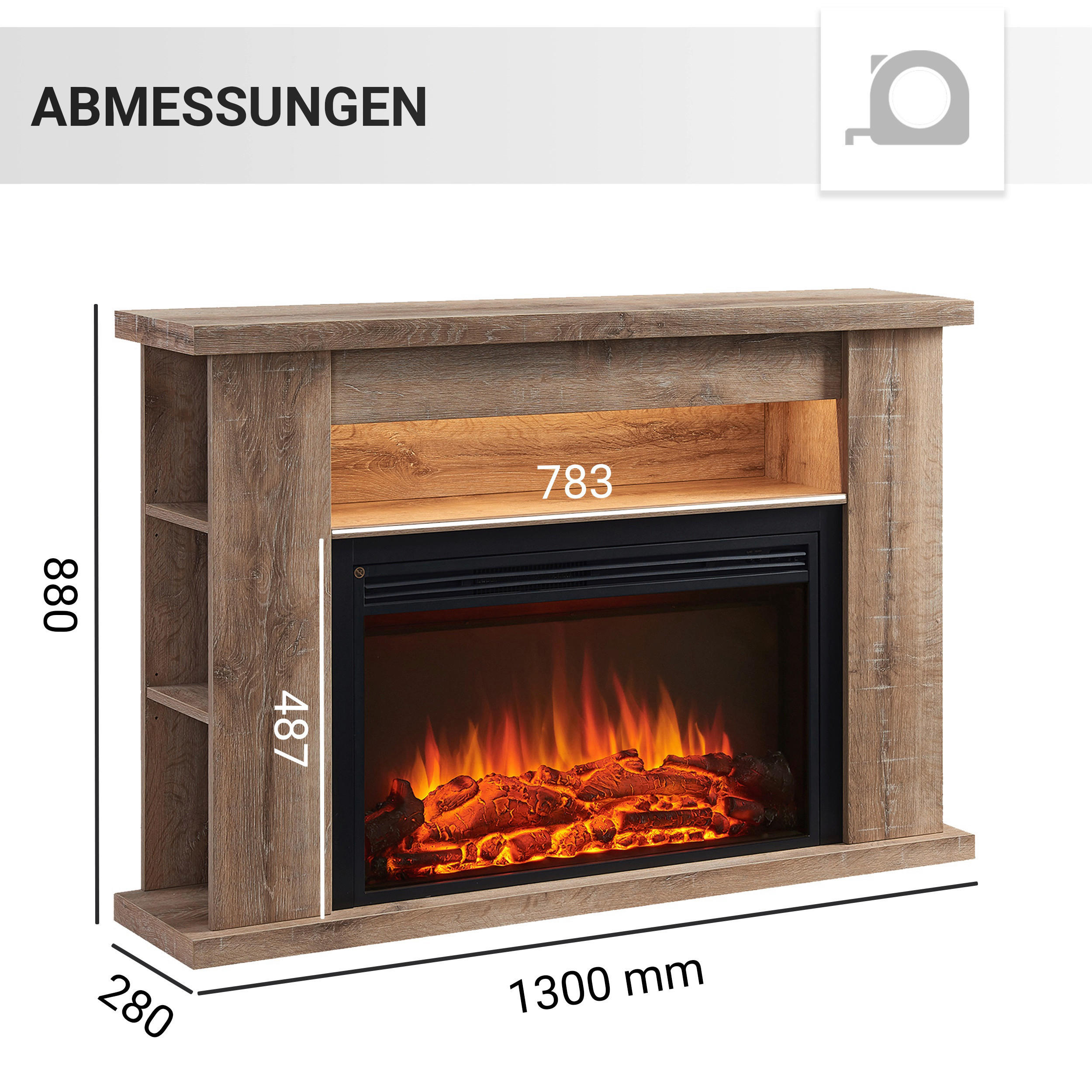 BALDERIA Elektrischer-Kamin Ruby EF376A-...