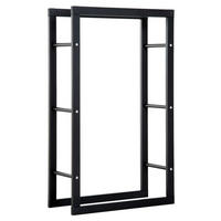 HOMCOM Kaminholzständer schwarz B/H/L: ca. 25x100x60 cm ca. 100 kg Kaminholzständer 820-146 - schwarz (60,00/25,00/100,00cm) - HOMCOM