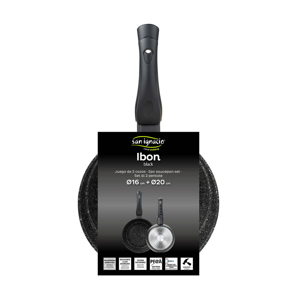 Thumbnail - SAN IGNACIO Topf-Set IBON BLACK schwarz Aluminium