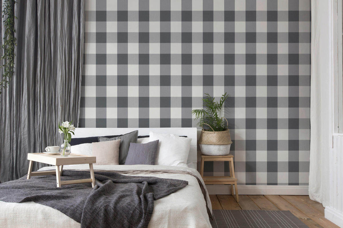 A.S.Creation Vliestapete Black & White Rauten grau B/L: ca. 53x1005 cm Black & White - grau (53,00/1005,00cm) - A.S.Creation