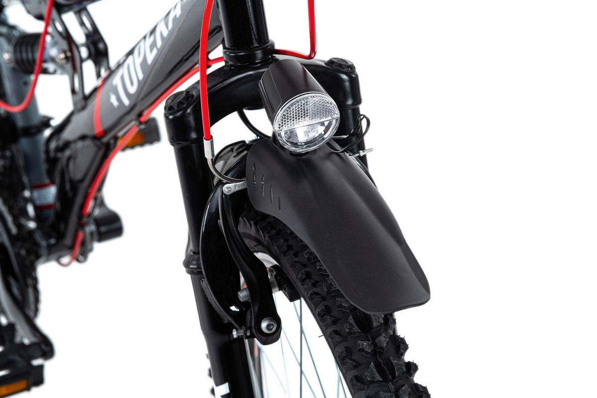 KS-Cycling Mountain-Bike Topeka Topeka 26 Zoll Rahmenhöhe 48 cm 21 Gänge grau grau Topeka - rot/grau - KS-Cycling