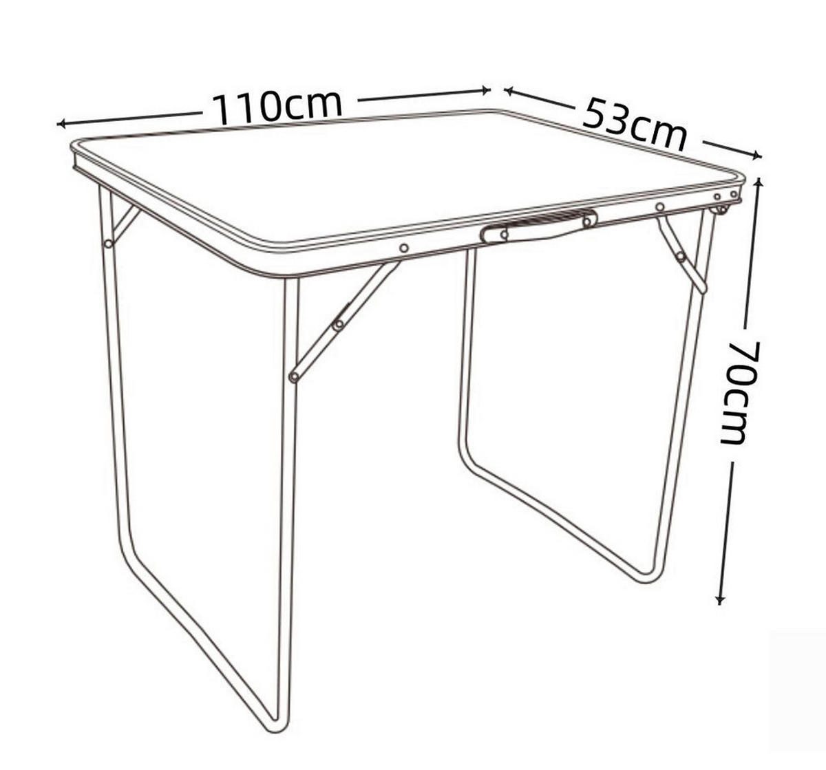 VCM Campingtisch Galdas weiß Metall B/H/T: ca. 110x70x53 cm Galdas - weiß (110,00/70,00/53,00cm) - VCM