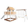 AXI Spielhaus Liam braun B/H/L: ca. 613x291x277 cm Liam - braun/weiß (277,00/613,00/291,00cm) - AXI