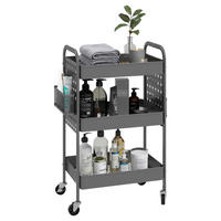 HOMCOM Küchenwagen dunkelgrau Polypropylen B/H/L: ca. 30,5x53,5x75 cm Küchenwagen - dunkelgrau (75,00/30,50/53,50cm) - HOMCOM