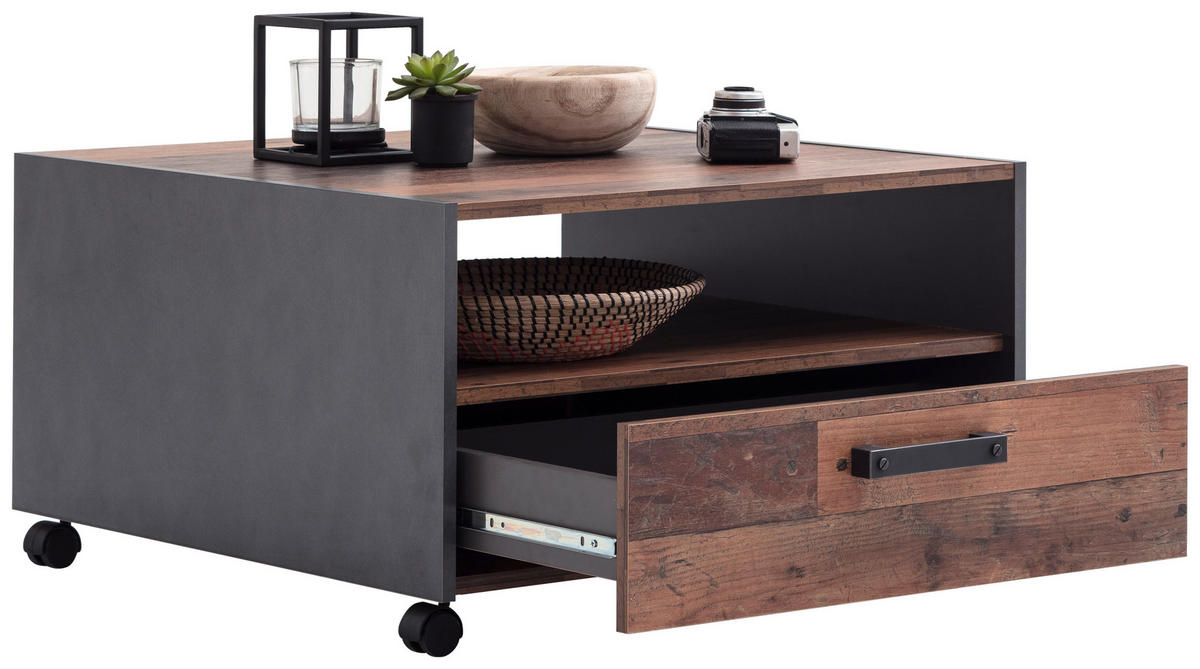 Couchtisch Universal Old Wood Nachbildung B/H/T: ca. 70x40x70 cm Universal - (70,00/40,00/70,00cm) - Trendteam