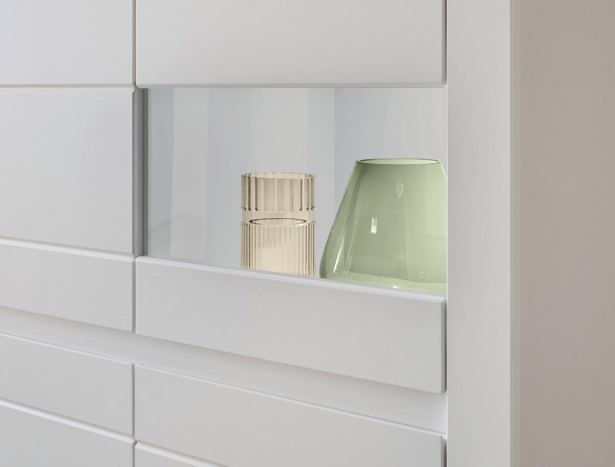 Highboard Chester weiß matt B/H/T: ca. 165x132x42 cm Chester - weiß (165,00/132,00/42,00cm)