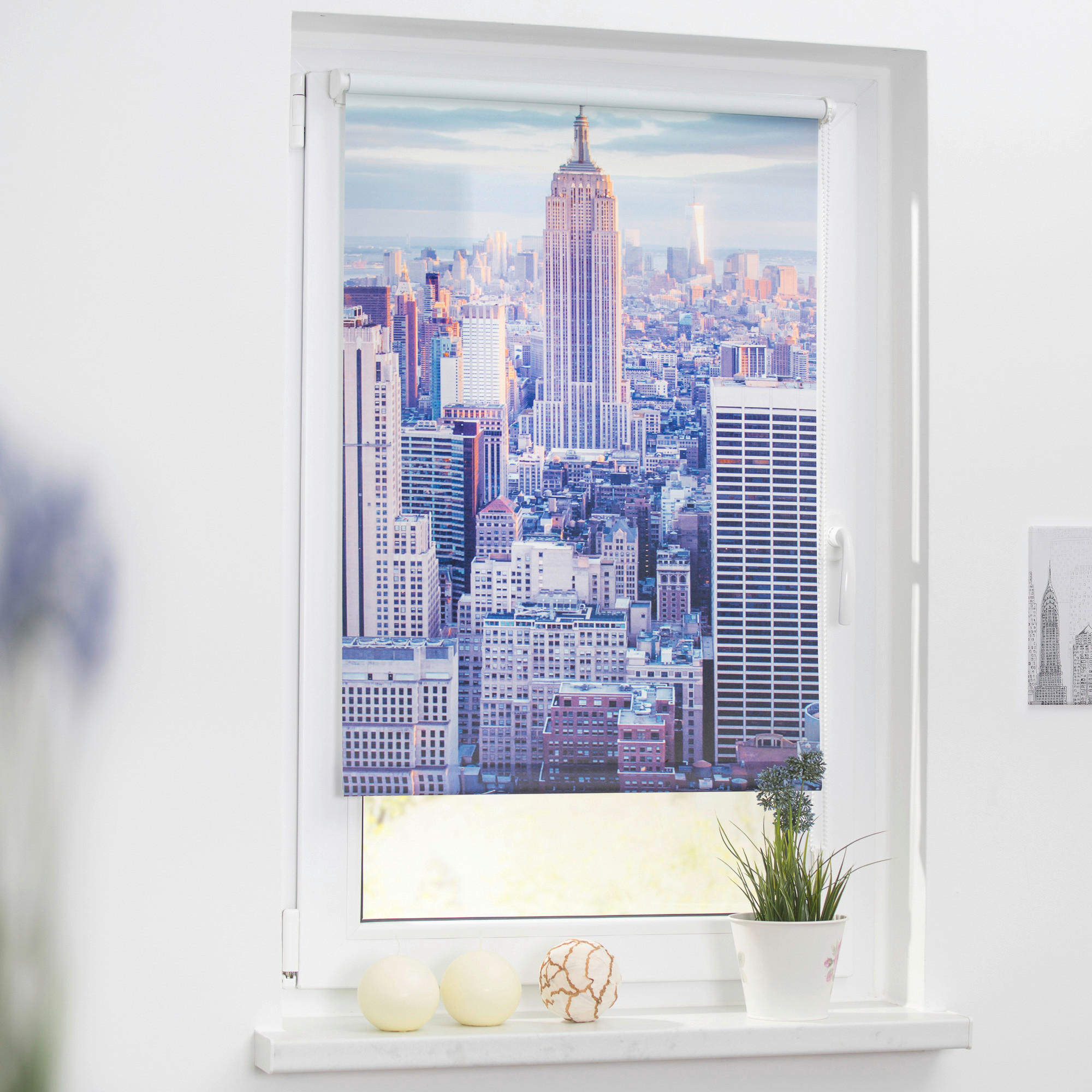 Verdunkelungsrollo New York blau B/L: ca. 60x150 cm