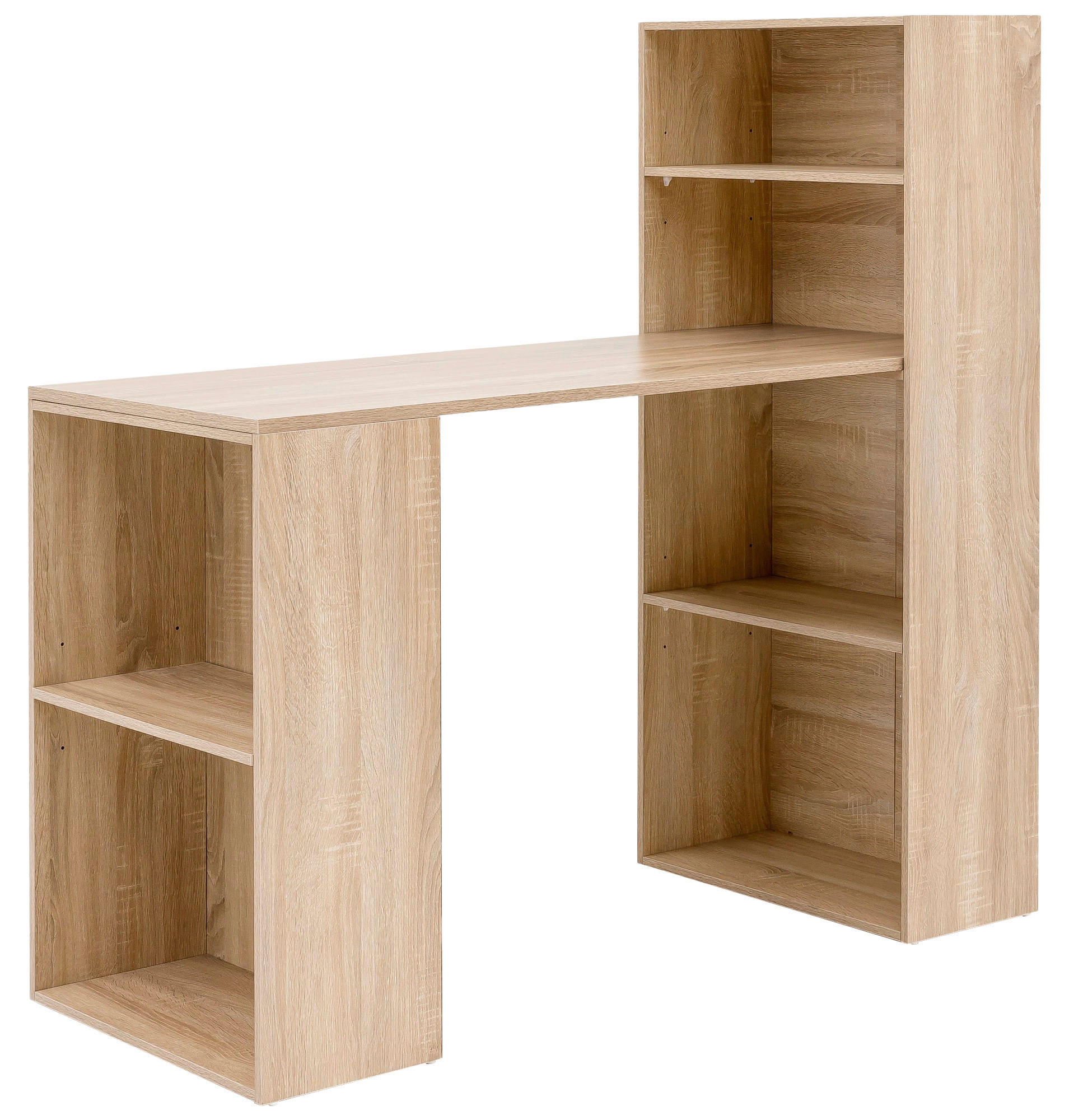 Schreibtisch Eiche Sonoma Nachbildung B/H/T: ca. 50x120x120 cm Schreibtisch - Eiche (50,00/120,00/120,00cm) - Wohnling