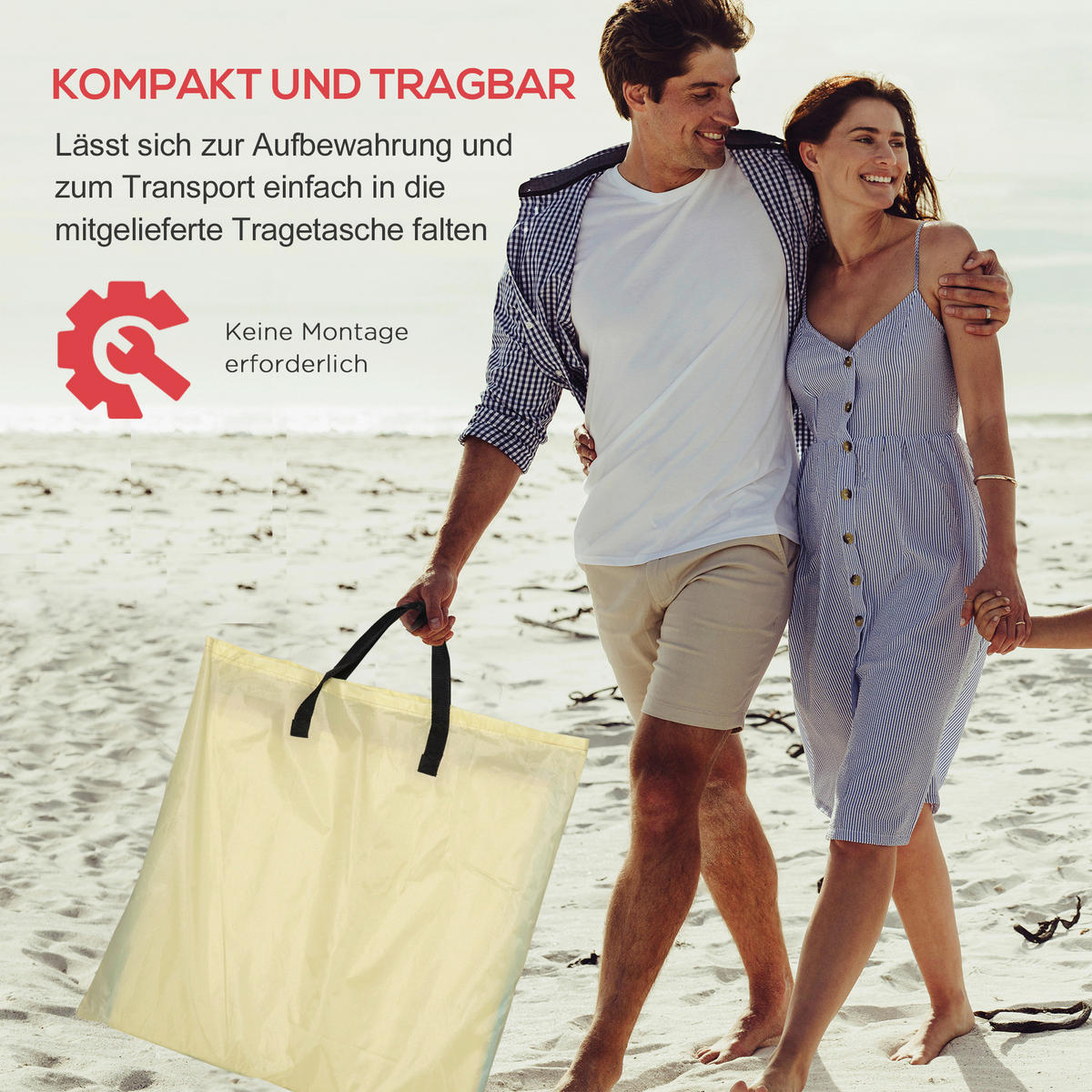 Outsunny Strandliege 2er Set hellblau Stahl B/H/L: ca. 53x35x124 cm Strandliege 2er Set - beige/hellblau (124,00/53,00/35,00cm) - Outsunny