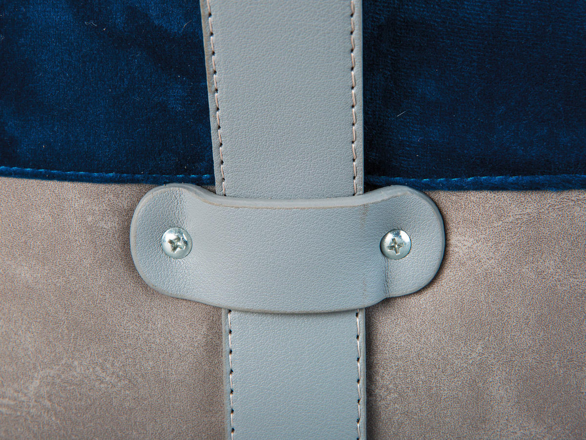 Inter Link Hocker Osane blau MDF Samtoptik B/H/T: ca. 38x43x33 cm Osane - blau (38,00/43,00/33,00cm) - Inter Link