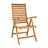 VCM Gartenstuhl braun Teakholz B/H/T: ca. 61x111x65 cm Gartenstuhl - braun (61,00/111,00/65,00cm) - VCM