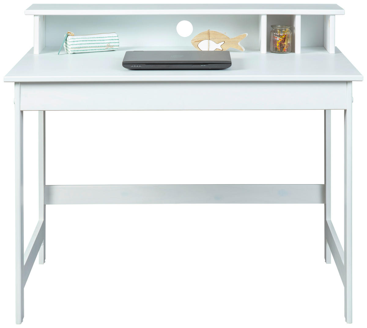 Schreibtisch Hilda weiß B/H/T: ca. 110x76x69 cm Hilda - weiß (110,00/76,00/69,00cm) - Inter Link