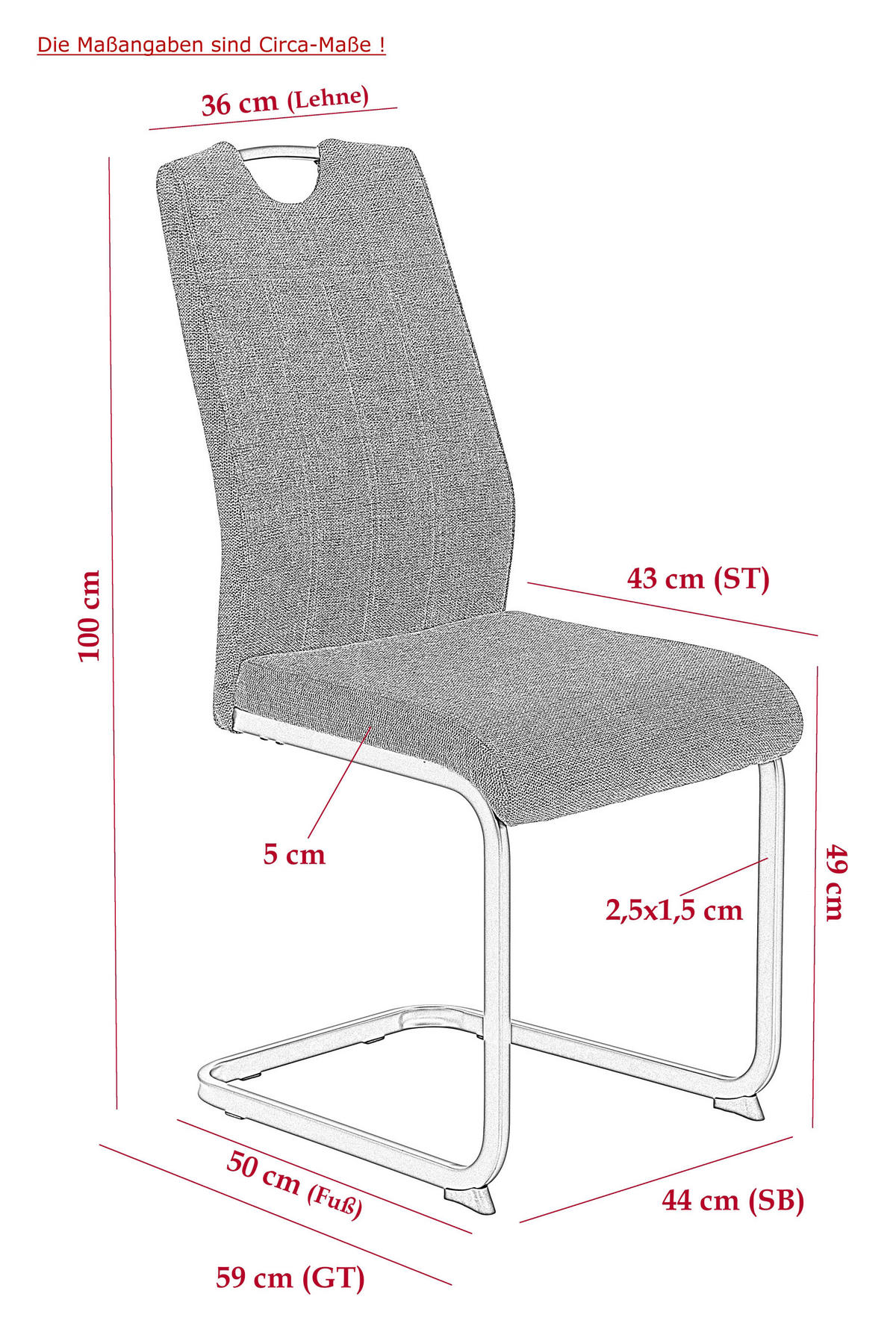 Stuhl 4er Set BRITTA anthrazit grau Microfaser Metall B/H/T: ca. 44x100x59 cm 4er Set BRITTA - anthrazit/grau (44,00/100,00/59,00cm) - Hela