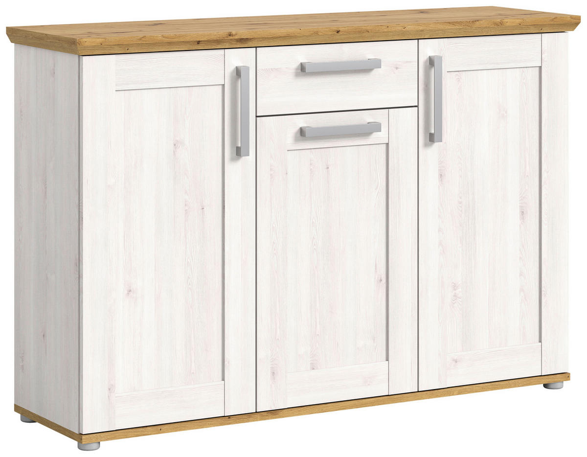 Kommode Verona Sibiu Lärche Nachbildung Eiche Artisan Nachbildung B/H/T: ca. 133x88x37 cm Verona - Eiche (133,00/88,00/37,00cm) - xonox.home