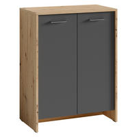 Schuhkommode BEN Eiche Nachbildung anthrazit B/H/T: ca. 63x83x35 cm BEN - Eiche/anthrazit (63,00/83,00/35,00cm) - byLIVING