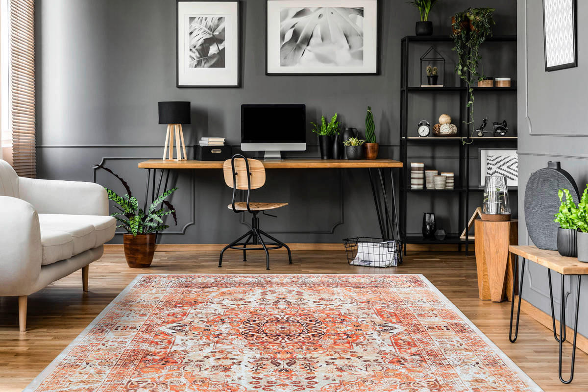360Living Teppich Galaxy orange B/L: ca. 120x170 cm Galaxy - orange/beige (120,00/170,00cm) - 360Living