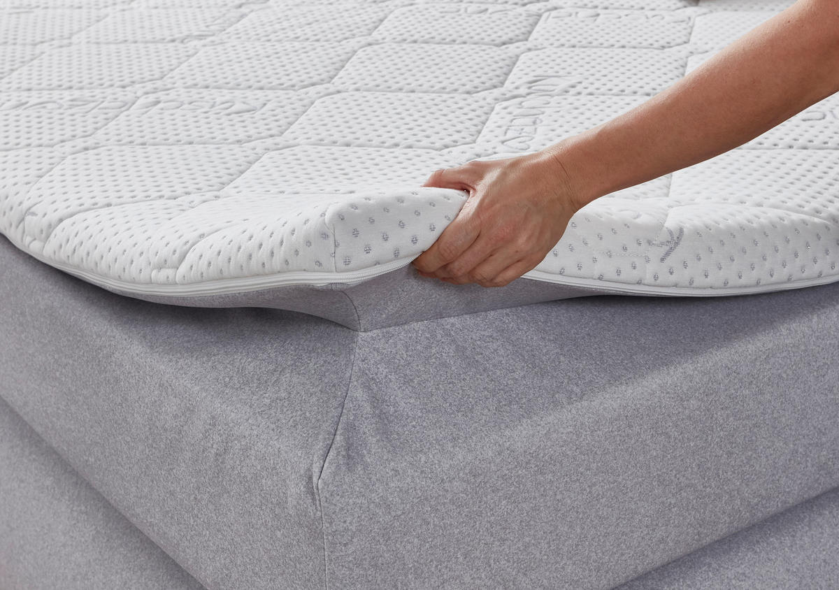Boxspringbett Graz silber Liegefläche B/L: ca. 180x200 cm Graz - silber (188,00/108,00/218,00cm)