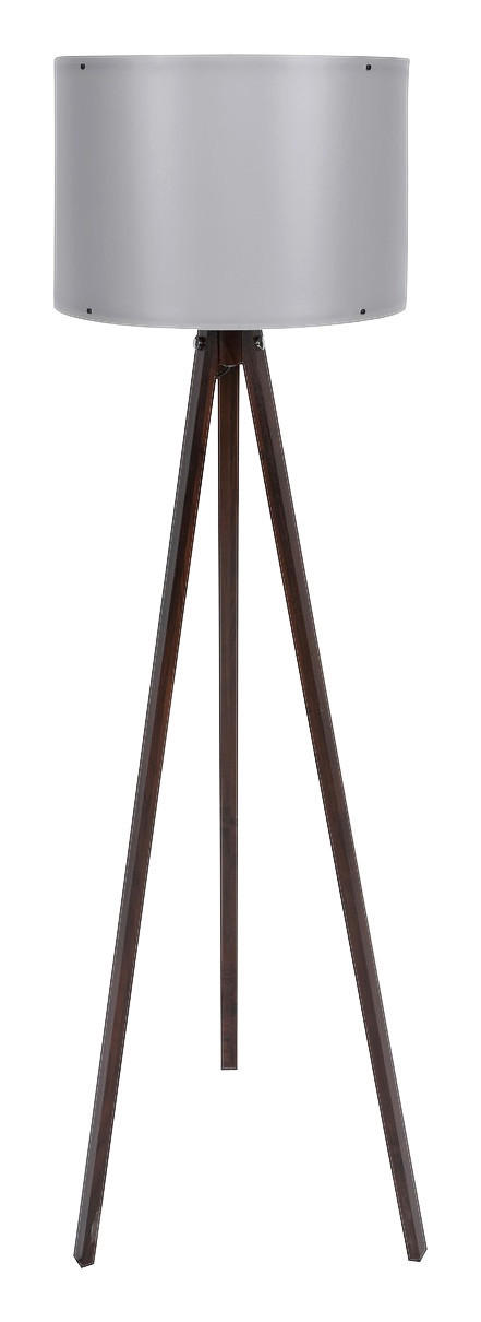 Opviq Stehleuchte nussbaum grau MDF Polypropylen B/H/T/L/D: ca. 38x145x38x38x38 cm E27 1 Brennstellen Stehleuchte_103 - nussbaum/grau (38,00/38,00/145,00cm) - Opviq