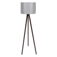 Opviq Stehleuchte nussbaum grau MDF Polypropylen B/H/T/L/D: ca. 38x145x38x38x38 cm E27 1 Brennstellen Stehleuchte_103 - nussbaum/grau (38,00/38,00/145,00cm) - Opviq