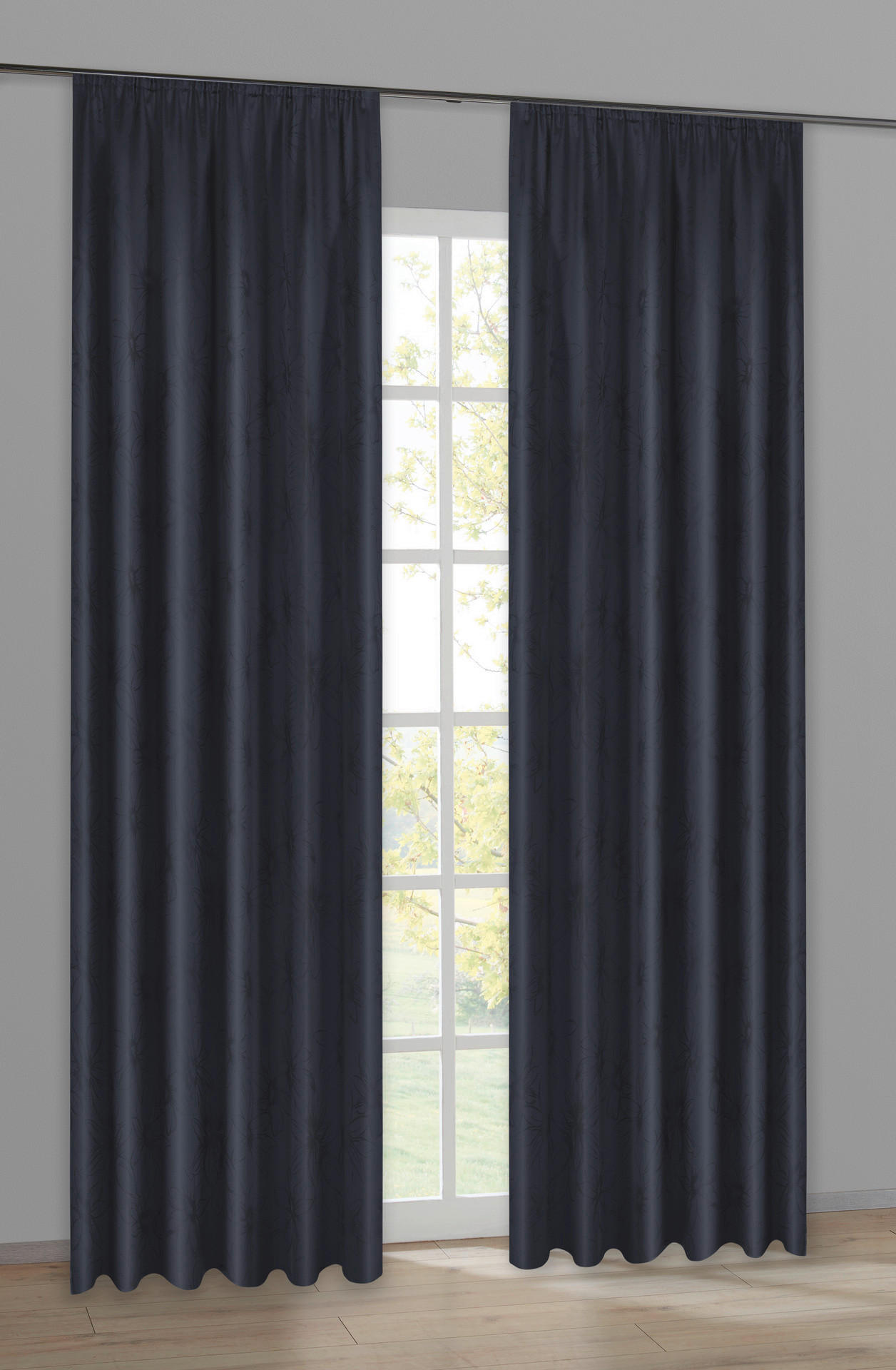 ACUS design collection Dekovorhang Paradiso anthrazit B/L: ca. 140x245 cm Paradiso - anthrazit (140,00/245,00cm) - ACUS design collection