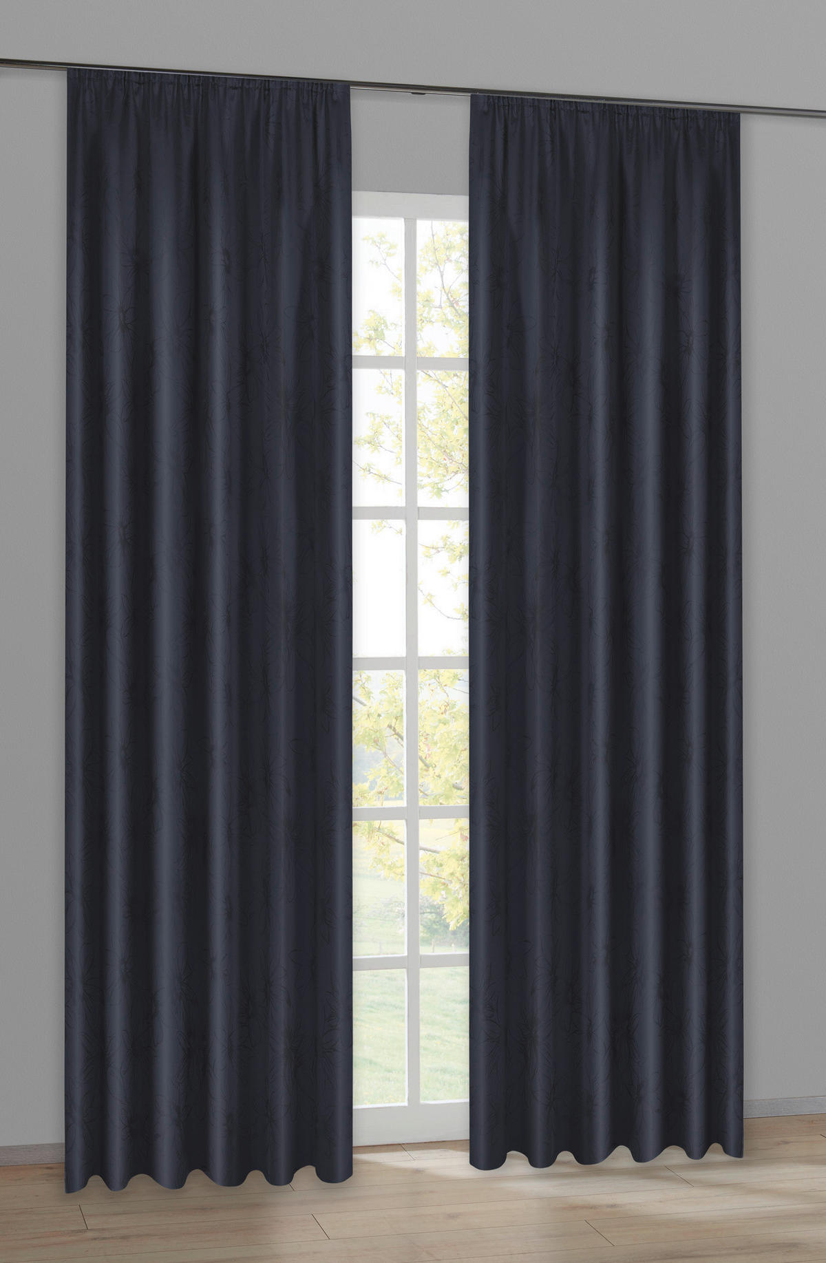 ACUS design collection Dekovorhang Paradiso anthrazit B/L: ca. 140x245 cm Paradiso - anthrazit (140,00/245,00cm) - ACUS design collection