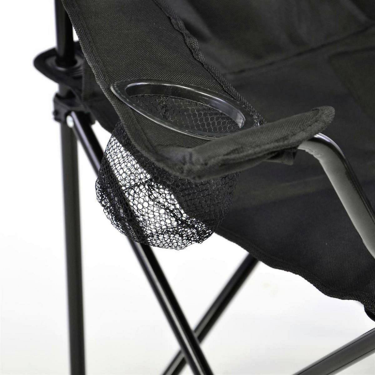 VCM Campingstuhl Set schwarz Polyester-Mischgewebe B/H/T: ca. 85x85x50 cm Campingstuhl_Set - schwarz (85,00/85,00/50,00cm) - VCM