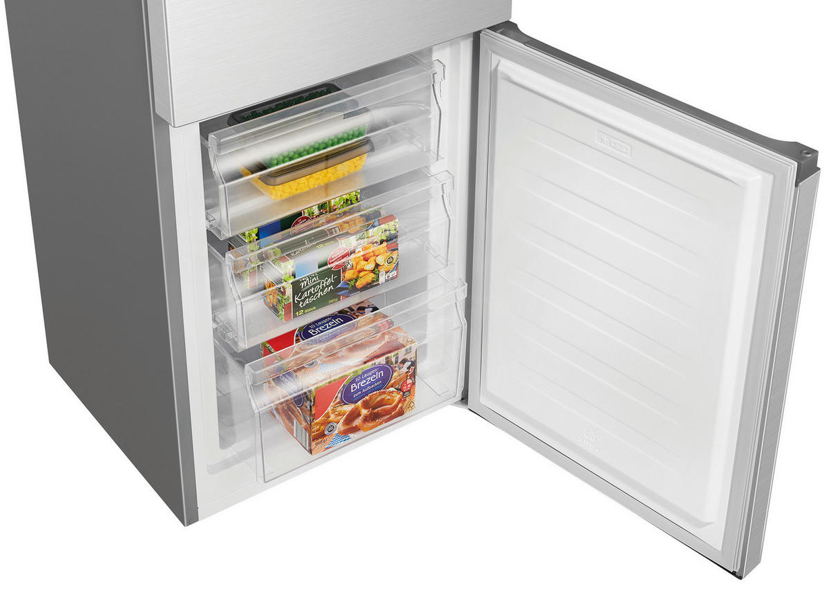 Bomann Kühl-/Gefrierkombination KG 7353 Inox B/H/T: ca. 55x180x56 cm Kühl-/Gefrierkombi KG 7353 773539 - Inox (55,00/180,00/56,00cm) - Bomann
