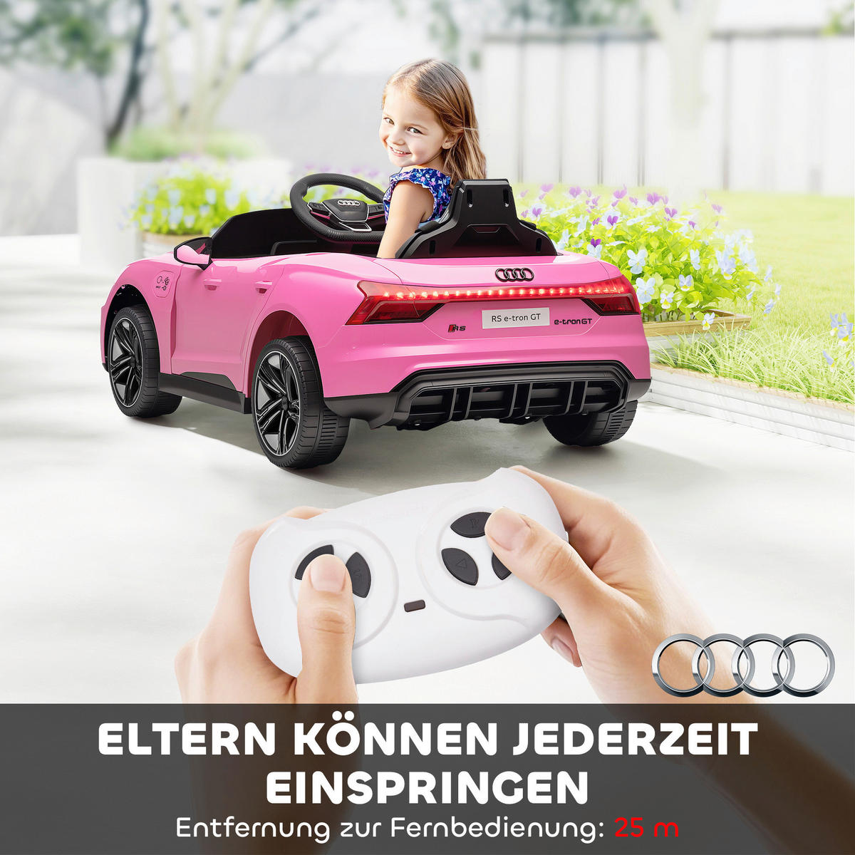 HOMCOM Kinder Elektroauto rosa B/H/L: ca. 58x41x103 cm Kinder_Elektroauto - rosa (103,00/58,00/41,00cm) - HOMCOM