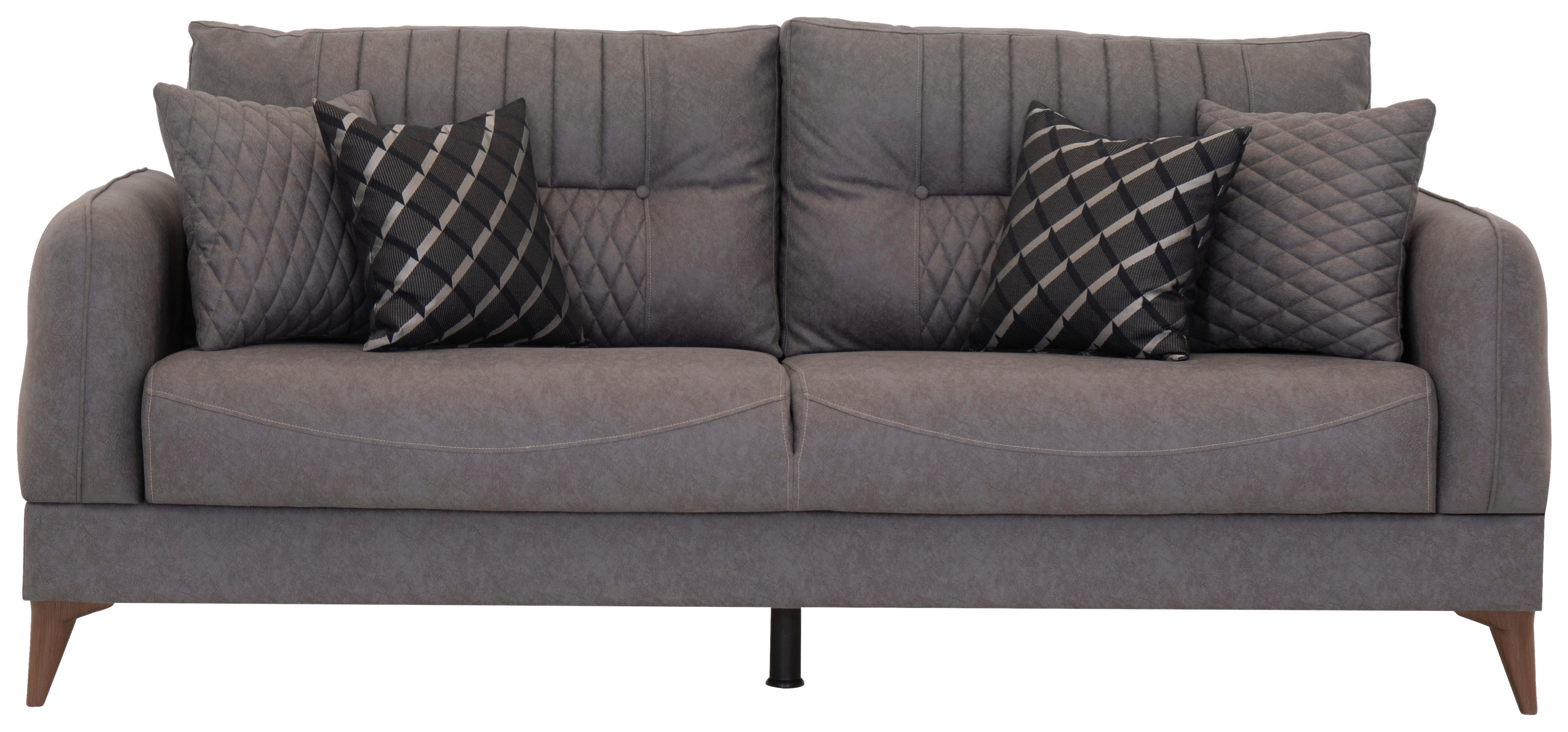 Sofa 3-2-1 Mislina blaugrau Microfaser Mislina - braun/blaugrau