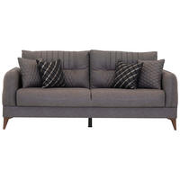 Sofa 3-2-1 Mislina blaugrau Microfaser Mislina - braun/blaugrau