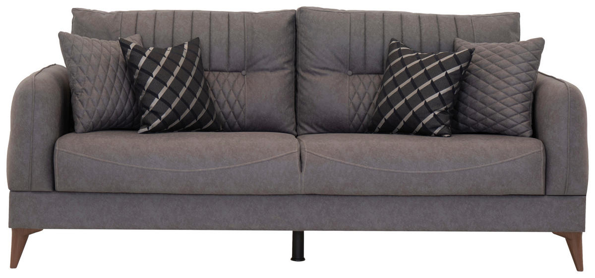 Sofa 3-2-1 Mislina blaugrau Microfaser Mislina - braun/blaugrau