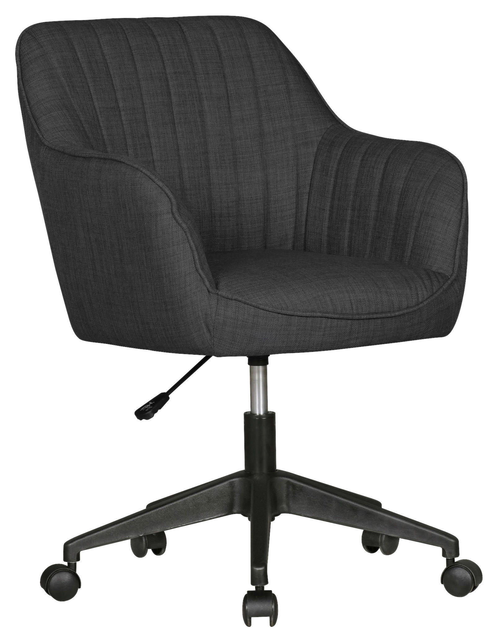 Drehstuhl schwarz Stoff Bürostuhl MIAMI - schwarz (65,00/90,00/65,00cm) - Amstyle