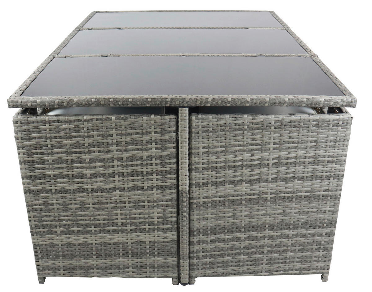 VCM Gartensitzgruppe Raloso grau Rattan B/H/L: ca. 170x74x110 cm Raloso - grau (110,00/170,00/74,00cm) - VCM
