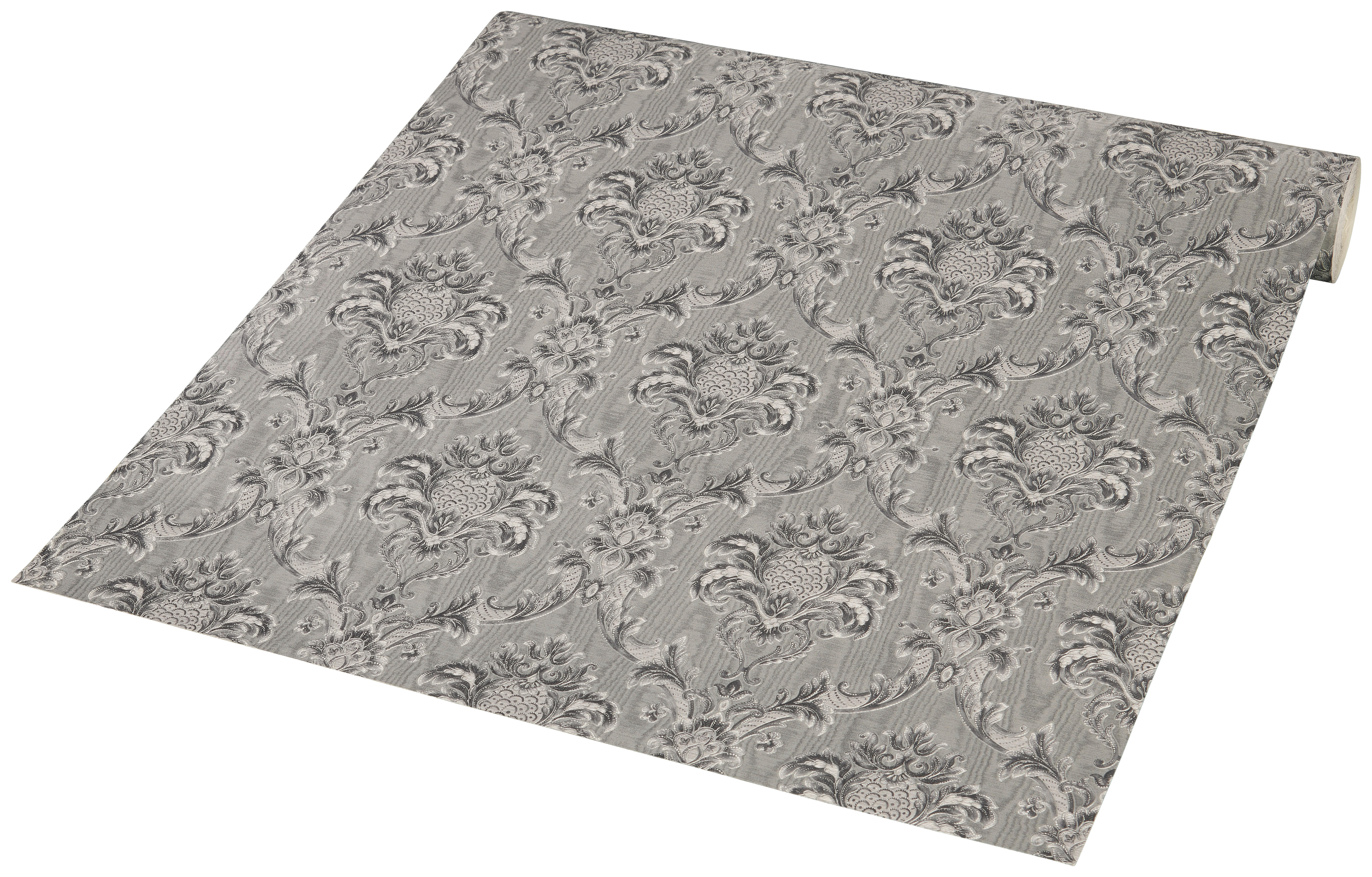 Papiertapete Ornament Silbergrau B/L: ca. 53x1005 cm Papiertapete_147926 - Silbergrau (53,00/1005,00cm)