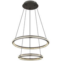 GLOBO LED-Pendelleuchte ALAINA 67329-50H klar grau Opal Metall Kunststoff H/D: ca. 150x60 cm 1.0 Brennstellen ALAINA - klar/Opal (60,00/150,00cm) - GLOBO