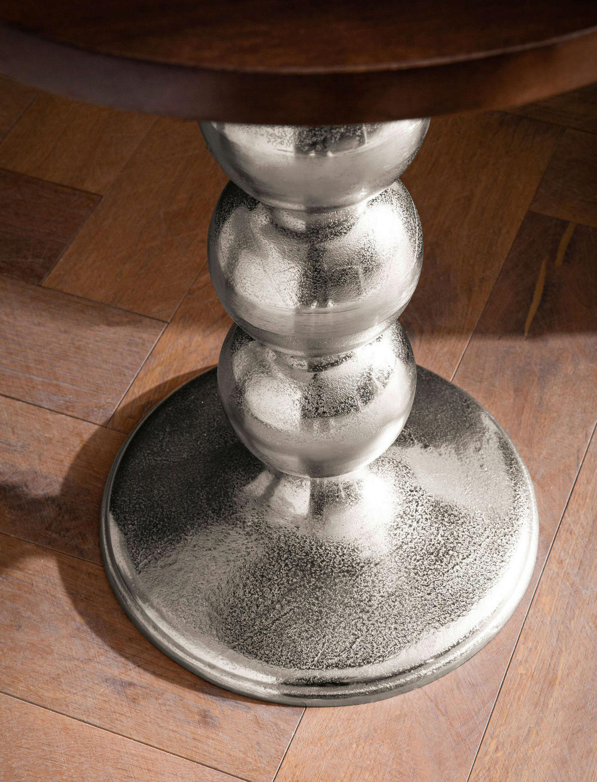 Beistelltisch silber Metall Mango B/H/T: ca. 50x62x50 cm Beistelltisch - silber (50,00/62,00/50,00cm) - Wohnling