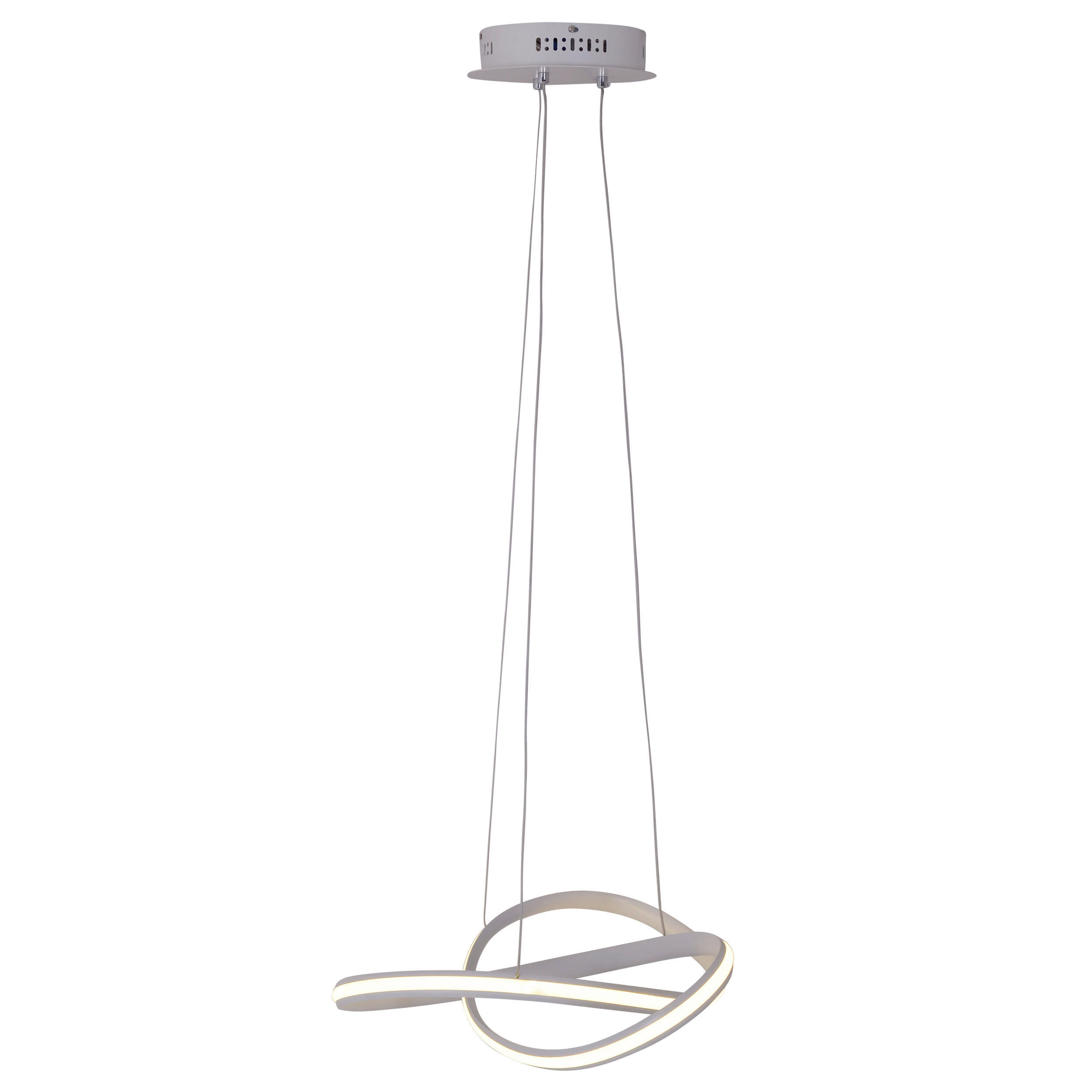 Näve Leuchten LED-Pendelleuchte weiß Kunststoff Metall B/H/T/D: ca. 56x130x56x56 cm