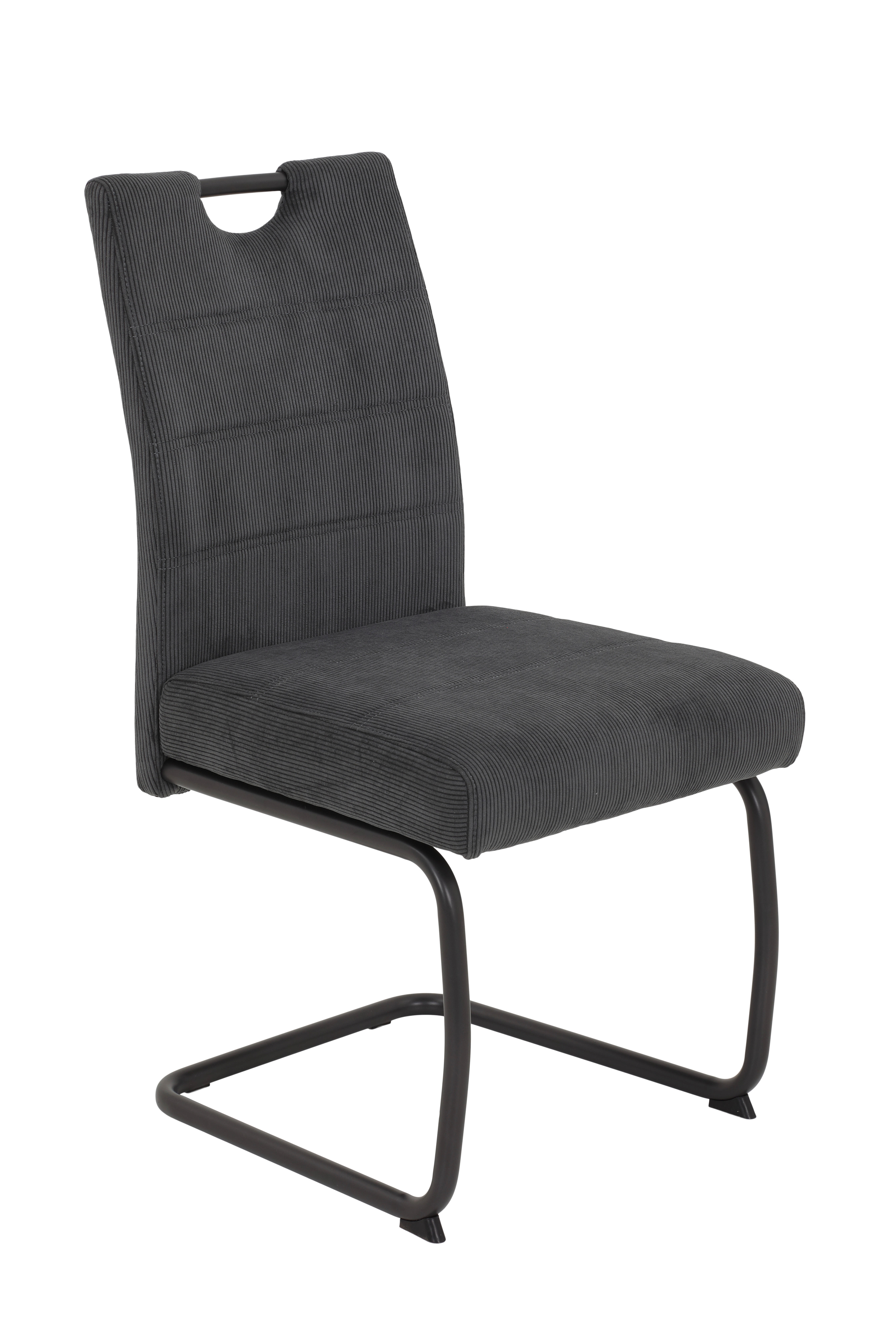 Schwingstuhl Laurina anthrazit Vintage Microfaser B/H/T: ca. 50x97x63 cm Laurina - anthrazit/grau (50,00/97,00/63,00cm)