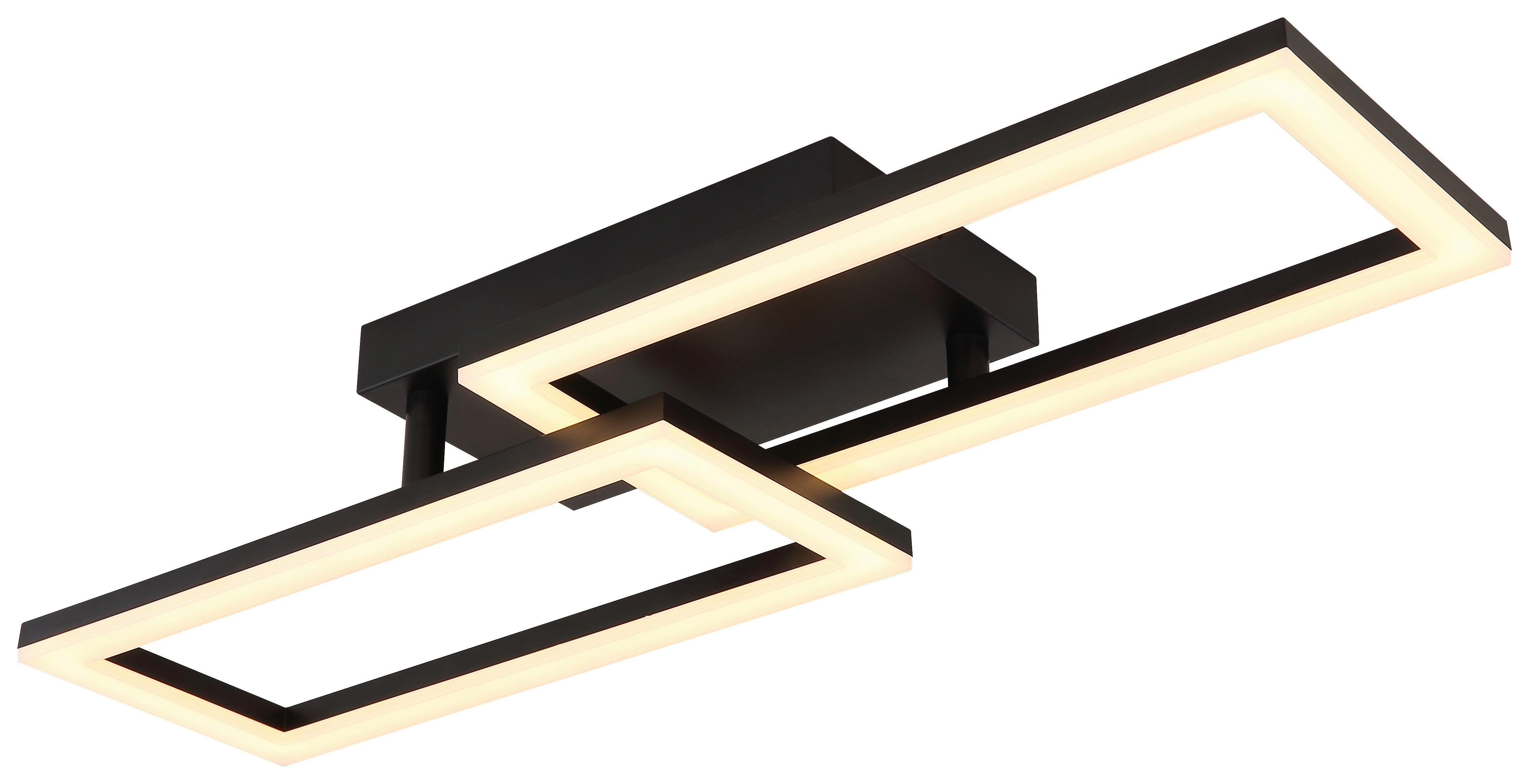 GLOBO LED-Deckenleuchte Opal schwarz Kunststoff Metall B/H/T: ca. 19,5x9x61,4 cm SAPENA - schwarz/Opal (19,50/9,00/61,40cm) - GLOBO