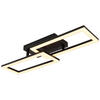 GLOBO LED-Deckenleuchte Opal schwarz Kunststoff Metall B/H/T: ca. 19,5x9x61,4 cm SAPENA - schwarz/Opal (19,50/9,00/61,40cm) - GLOBO