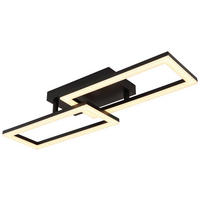 GLOBO LED-Deckenleuchte Opal schwarz Kunststoff Metall B/H/T: ca. 19,5x9x61,4 cm SAPENA - schwarz/Opal (19,50/9,00/61,40cm) - GLOBO