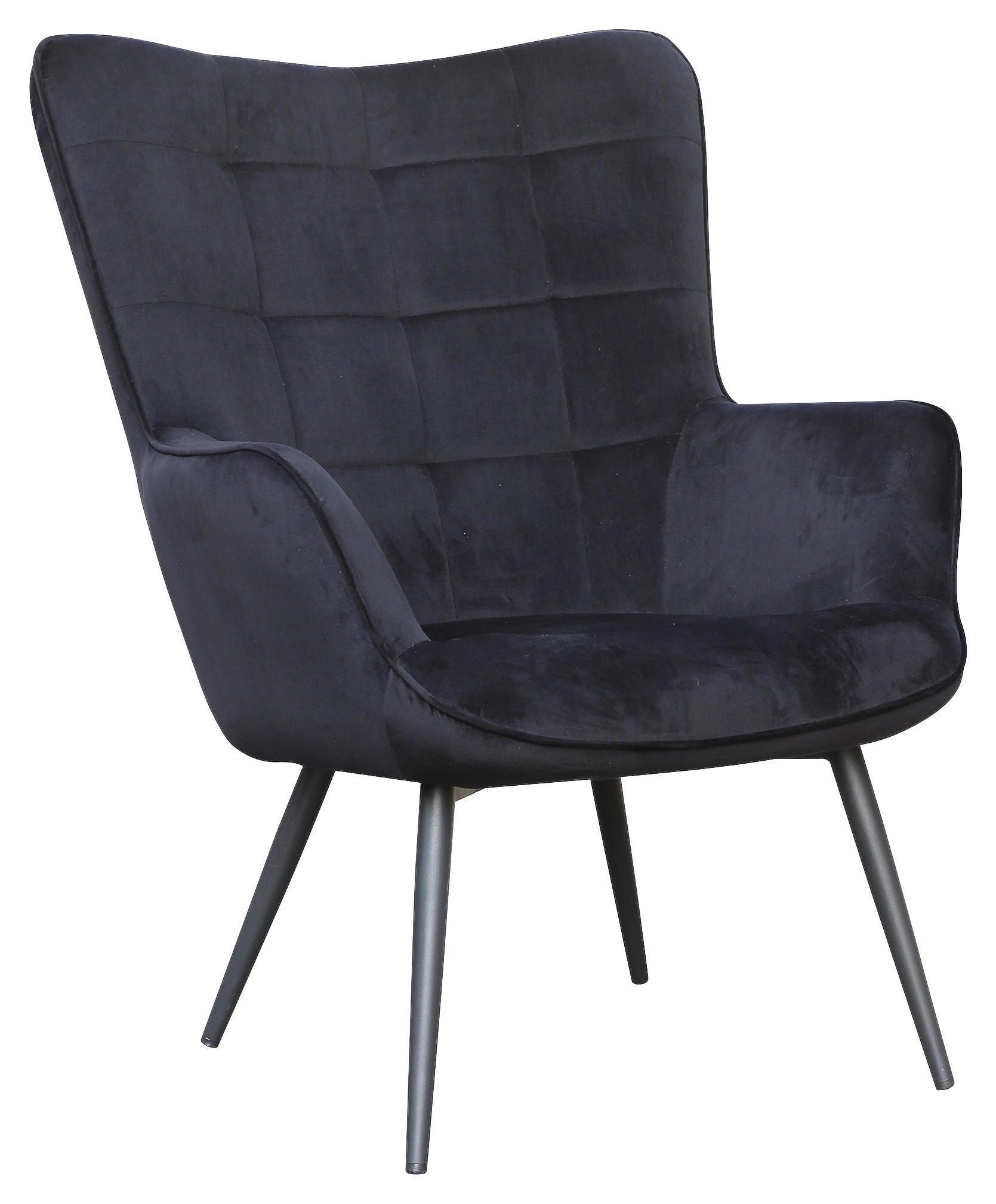 byLIVING Sessel UTA schwarz schwarz Stoff Metall B/H/T: ca. 72x97x80 cm UTA - schwarz (72,00/97,00/80,00cm) - byLIVING