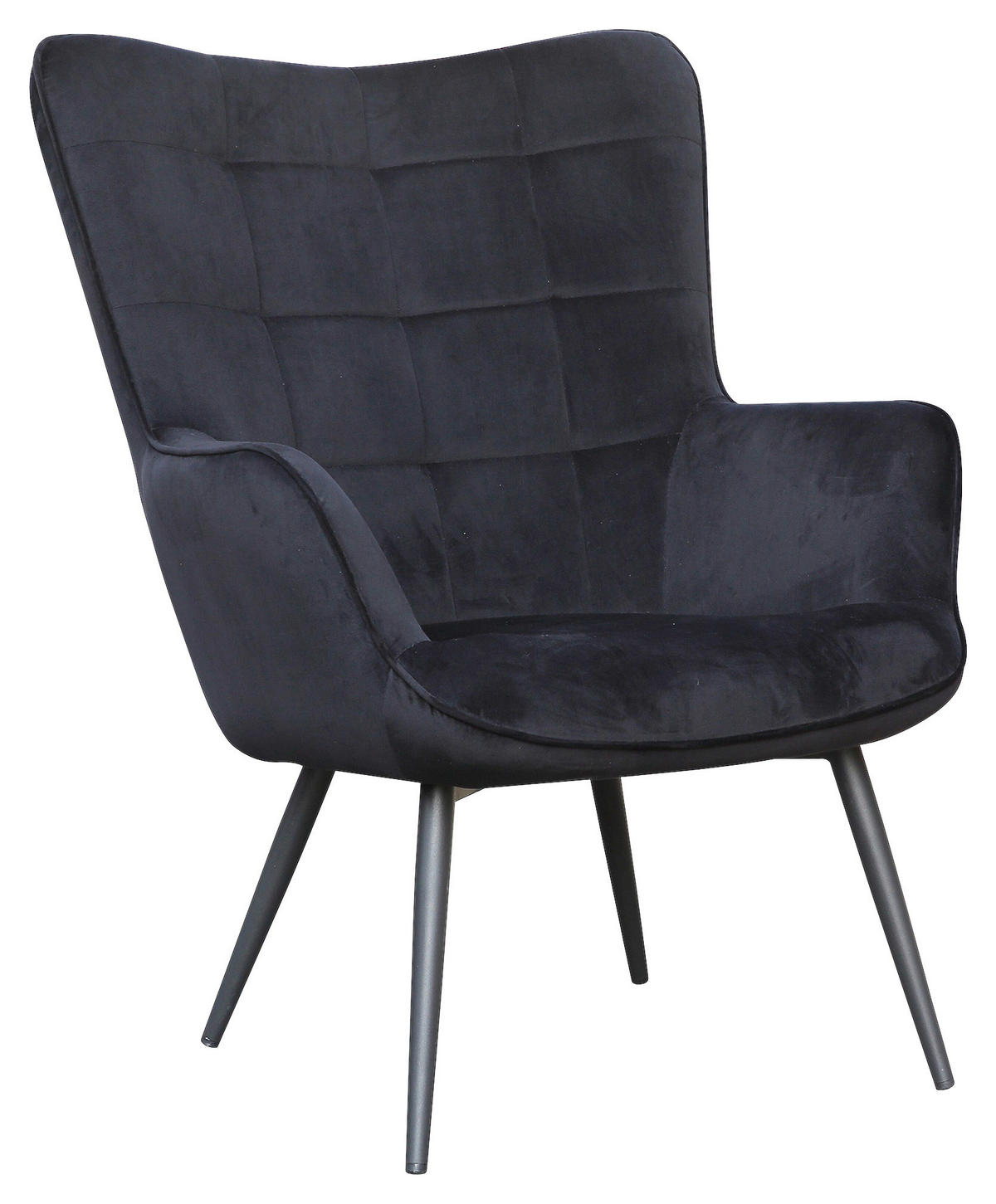 byLIVING Sessel UTA schwarz schwarz Stoff Metall B/H/T: ca. 72x97x80 cm UTA - schwarz (72,00/97,00/80,00cm) - byLIVING