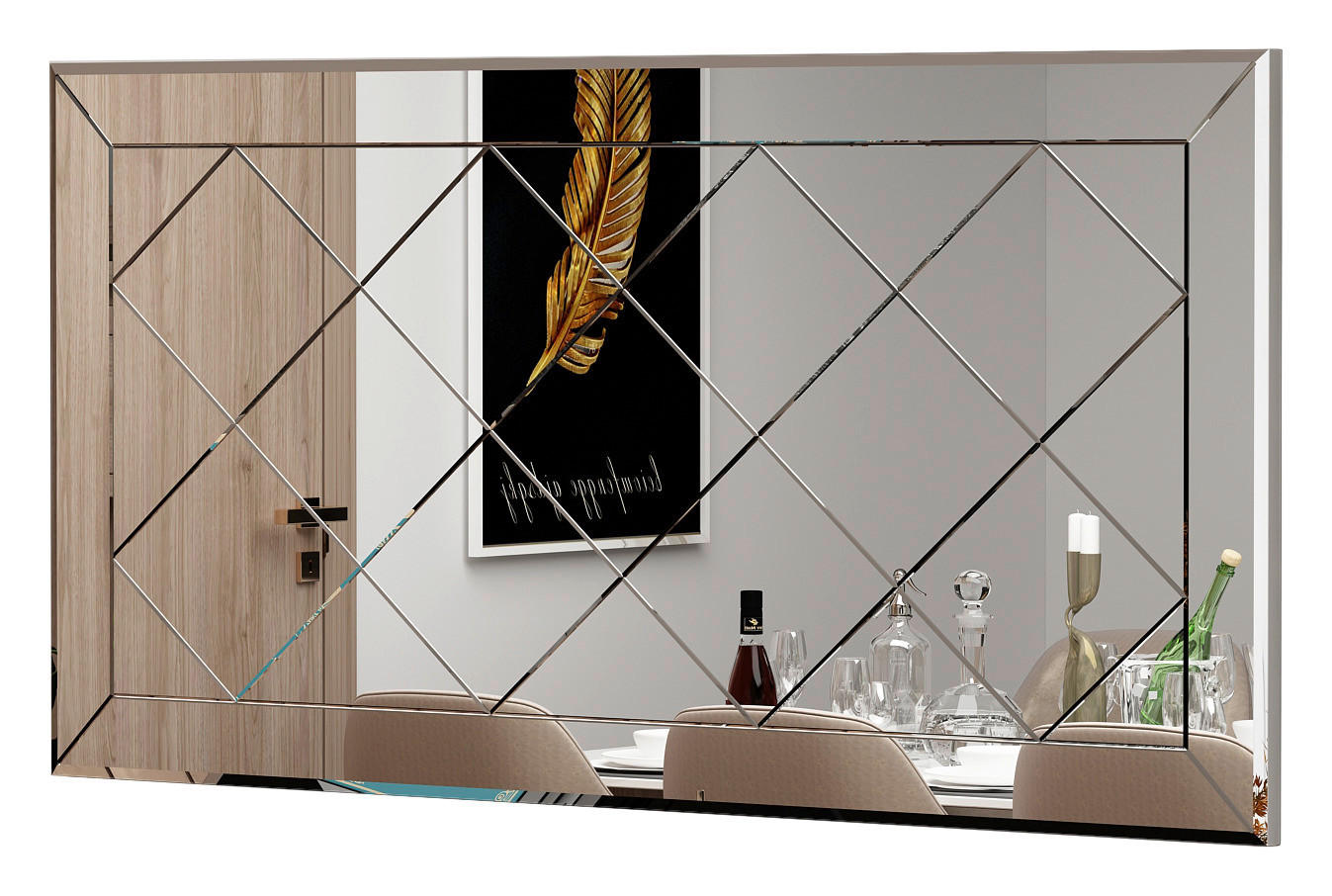 Wandspiegel Pauli transparent Glas B/H/T: ca. 120x60x2,2 cm Pauli - transparent (120,00/60,00/2,20cm) - moebel17